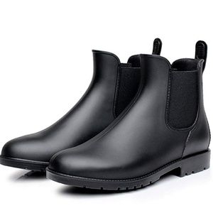 Short Rain Boots Waterproof Chelsea Booties